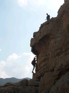 Benn climbing